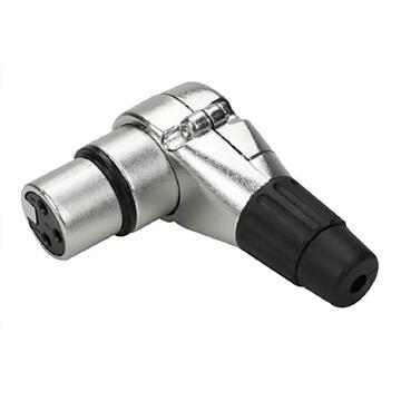 CANNON XLR FEMEA 90 GRAUS PRATA