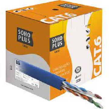 CABO DE REDE UTP CAT 6 AZUL SOHOPLUS FURUKAWA VENDIDO POR METRO