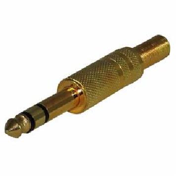 PLUG P10 ESTEREO DOURADO